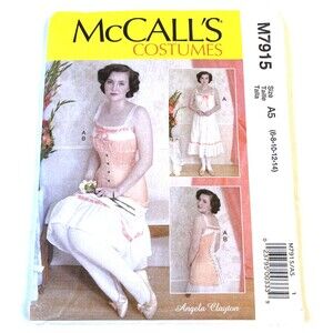 McCall's Pattern M7915 Victorian Chemise & Longline Corset SZ 6 - 14 UNCUT New